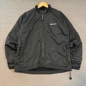 Vtg Y2K Polo Jeans Co Jacket Women XL Black Ralph Lauren Nylon Windbreaker Lined